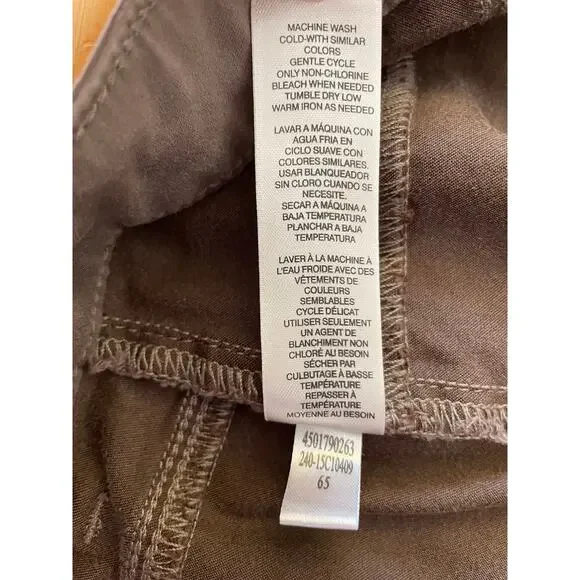 Chico's Womens Pants Size 2.5 (L/14) Stretch Cotton Rayon Spandex Brown - Picture 6 of 9